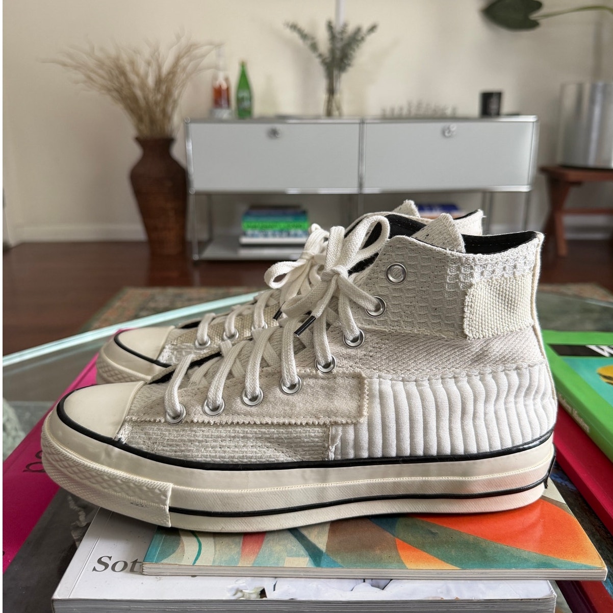Converse Chuck 70 Hi Mono Patchwork Antique White Sneakers 167139c